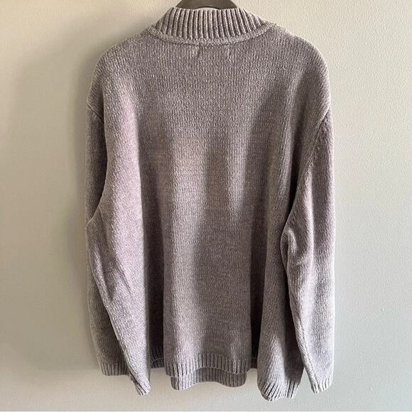 Alfred Dunner Gray Neutral Cream Color Block Sweater Size 2X - Picture 5 of 7